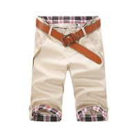 Short Bermuda Homme Fashion Slim Fit Sport Casual Beige